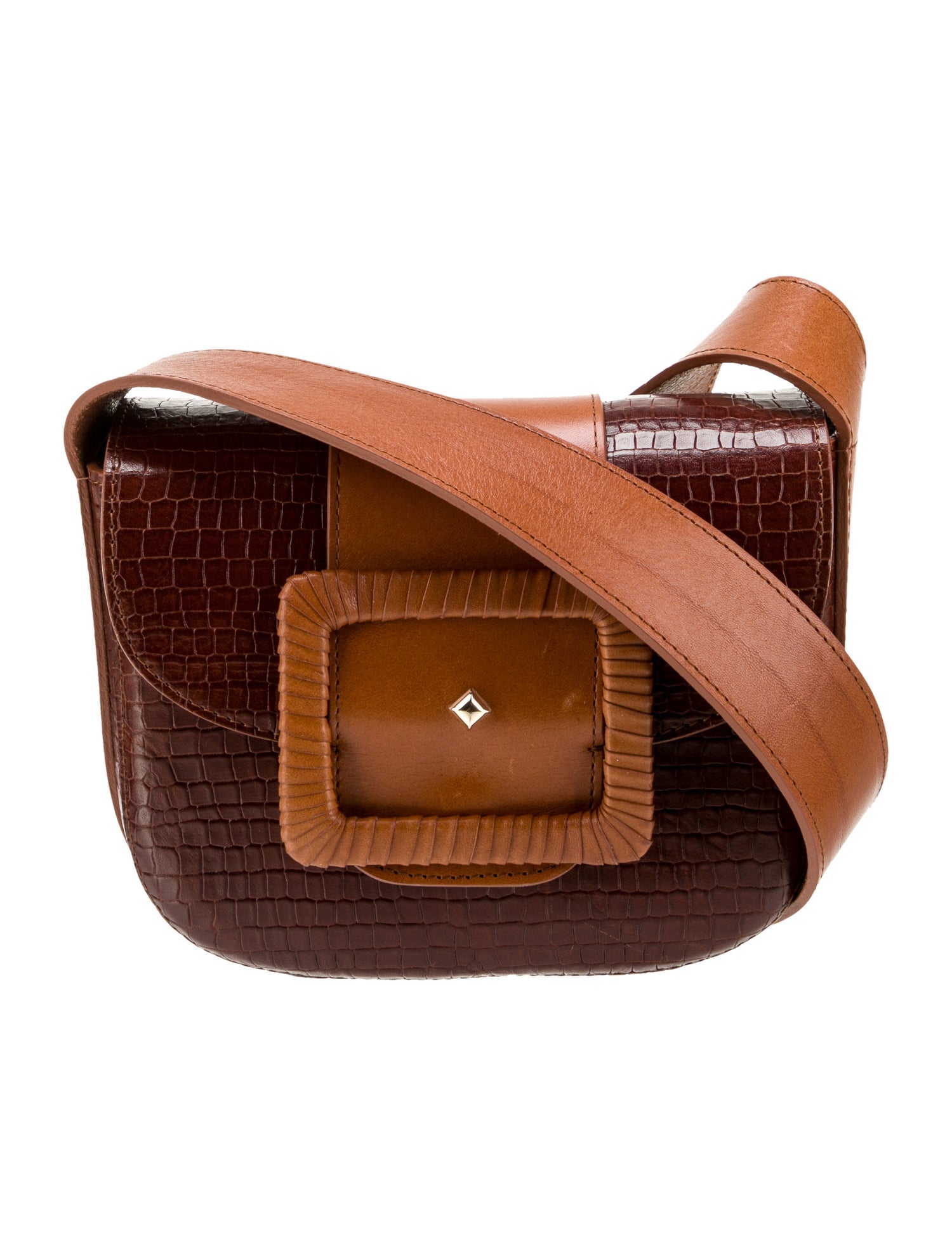 Herbert Frère Soeur Embossed Leather Crossbody Bag