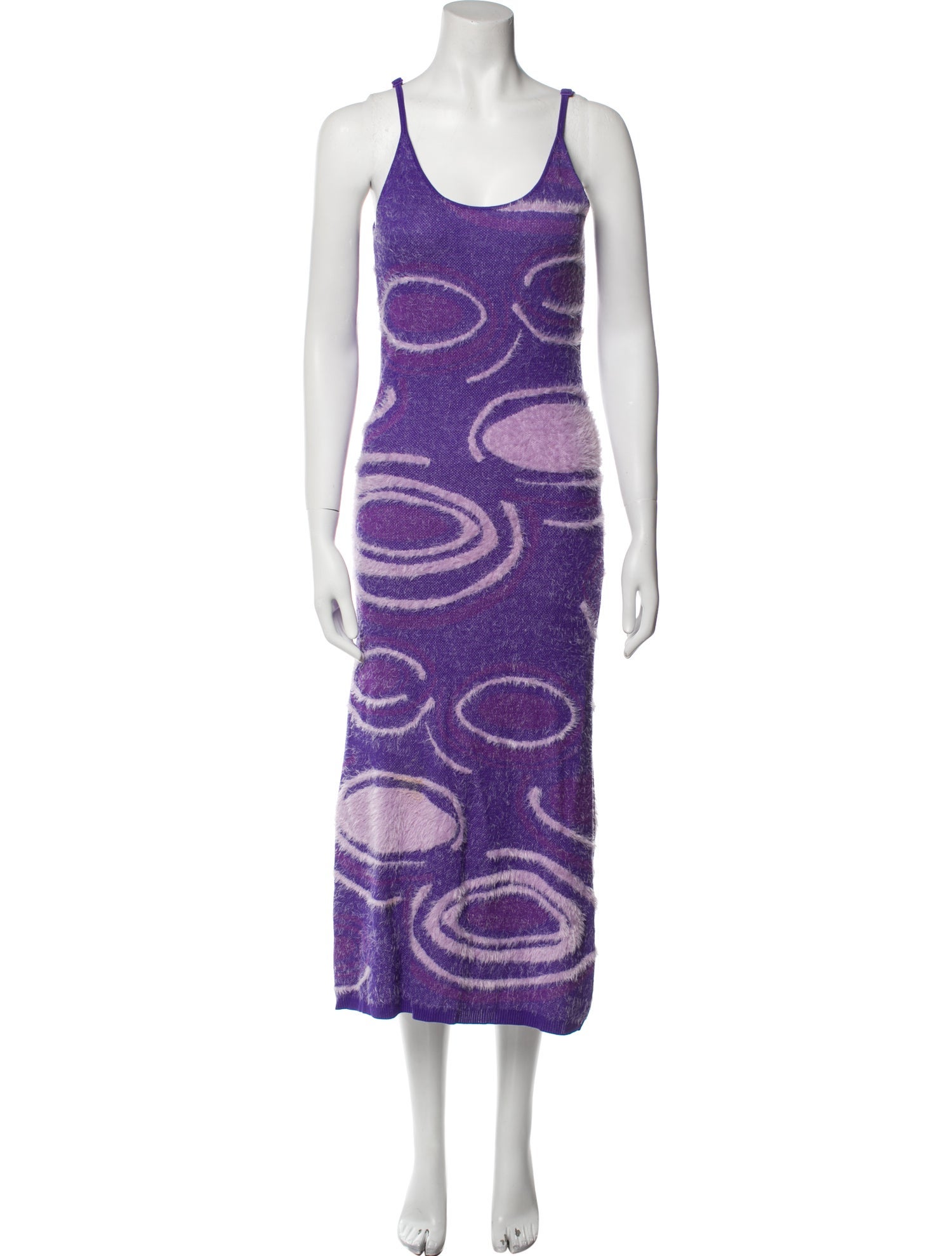 House of Sunny Printed Long Dress - Purple Dresses, Clothing - XHOSO20568 |  The RealReal