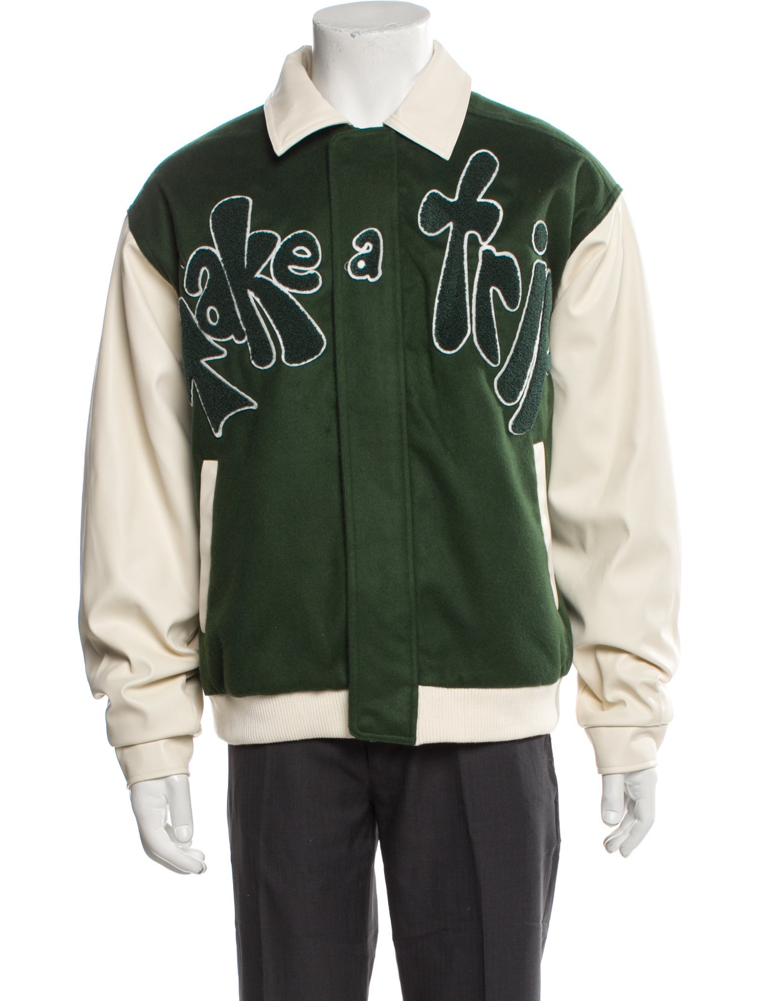 House of Sunny Graphic Print Varsity Jacket