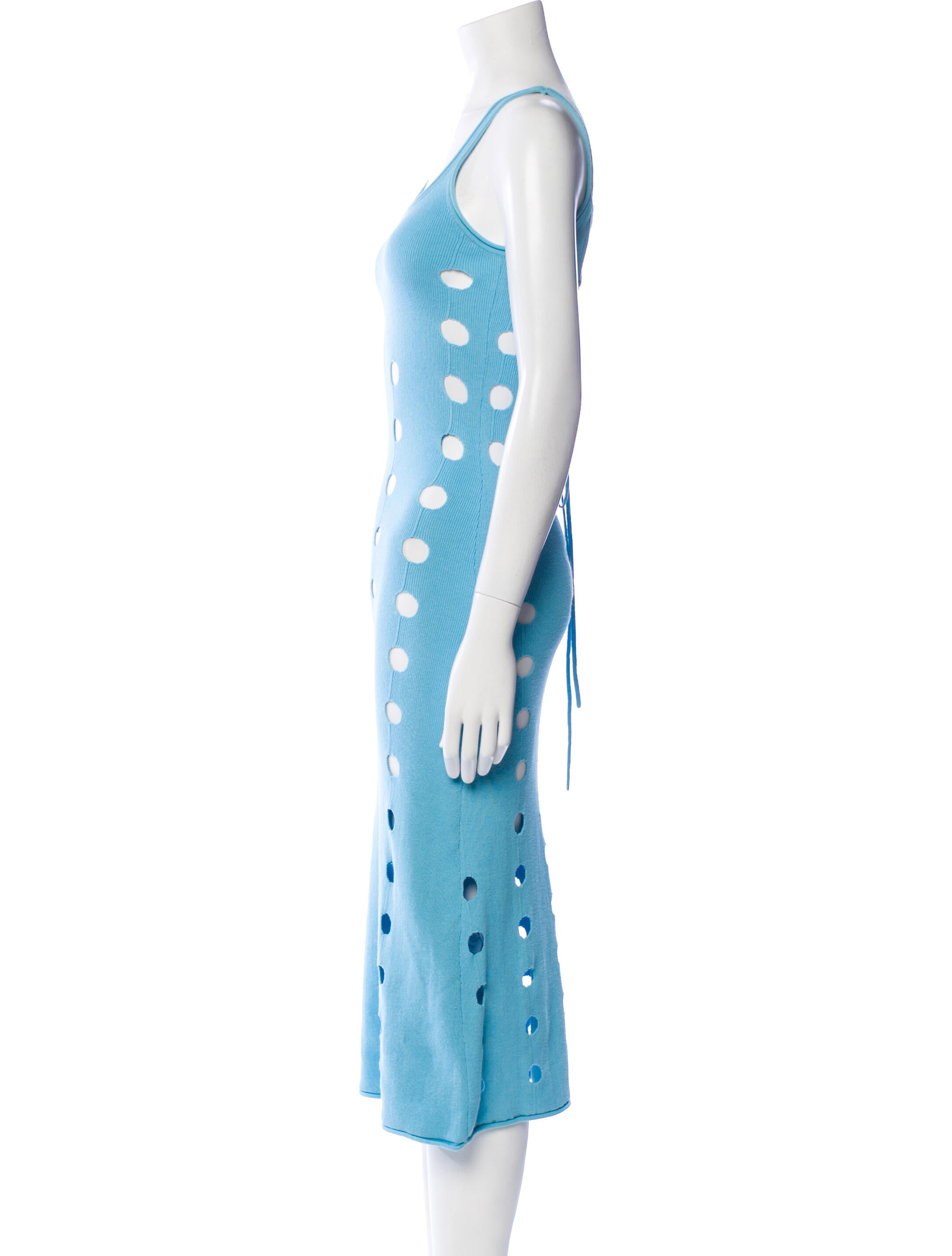 House of Sunny Polka Dot Print Midi Length Dress