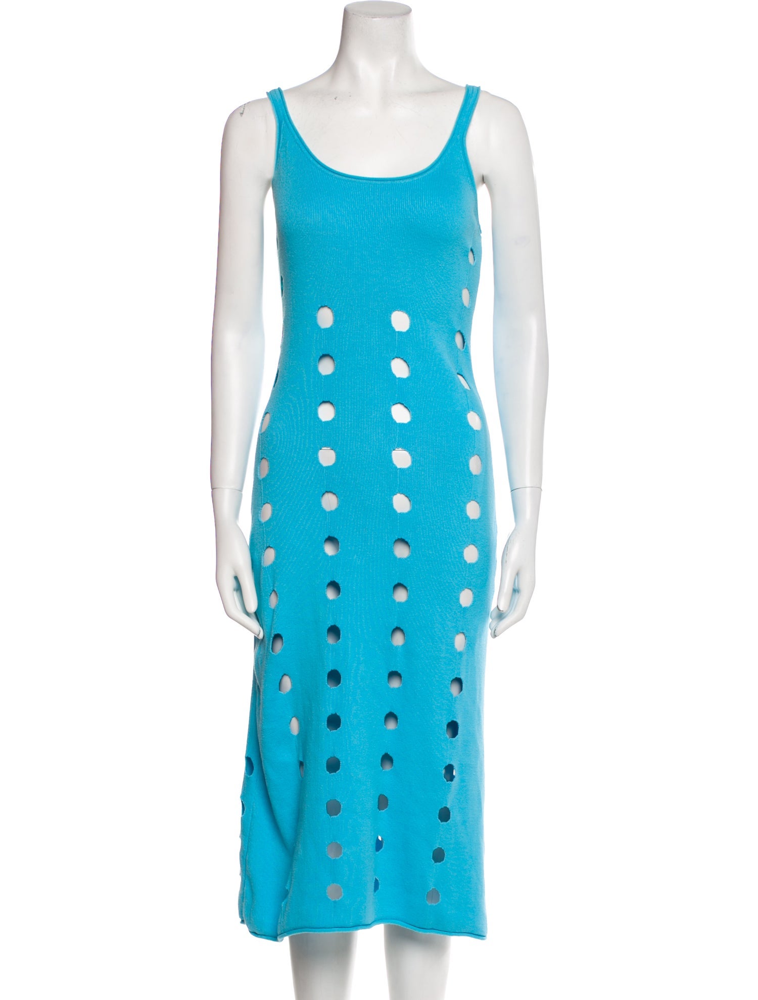 House of Sunny Polka Dot Print Midi Length Dress