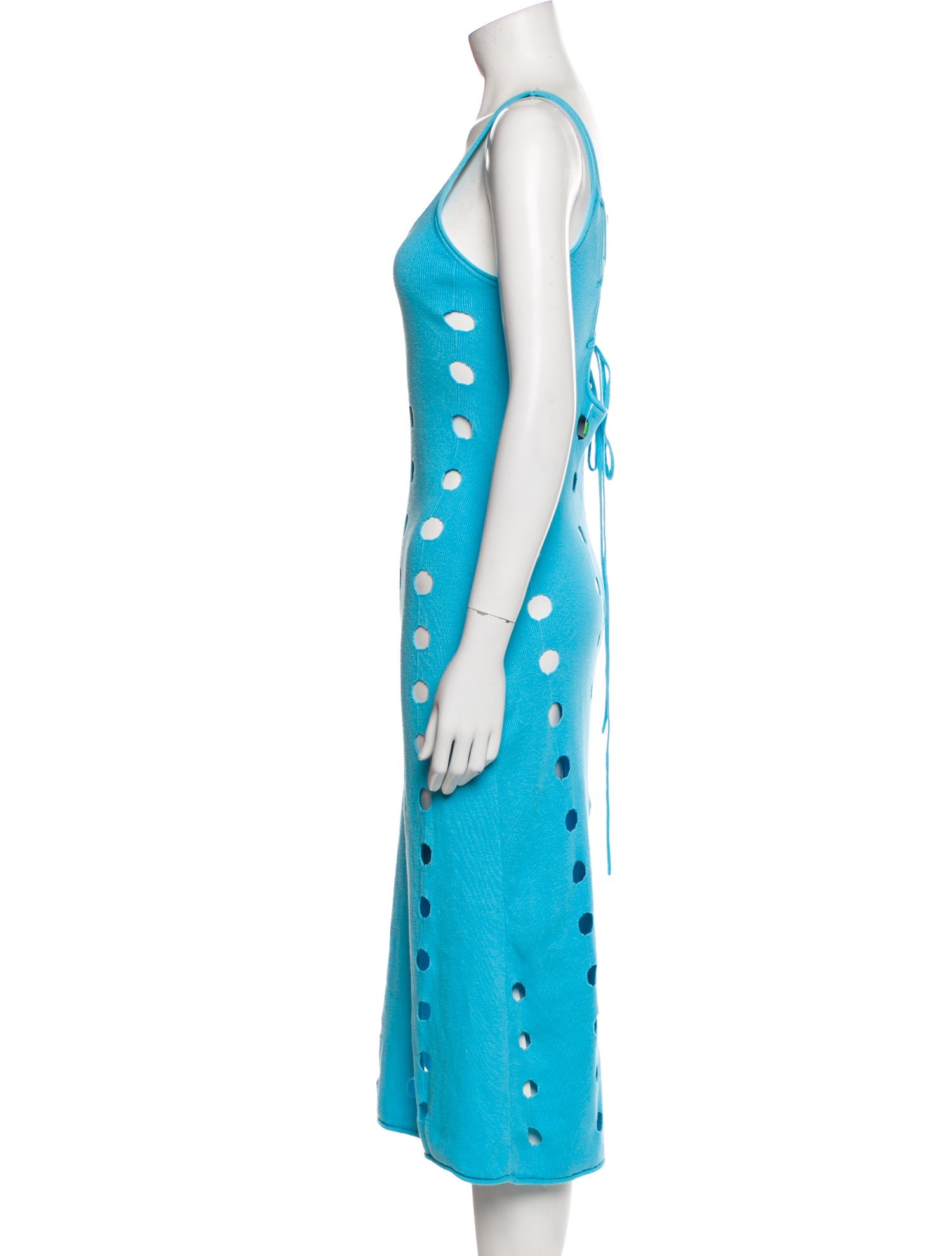 House of Sunny Polka Dot Print Midi Length Dress