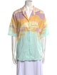 House of Sunny Printed Short Sleeve Button-Up Top