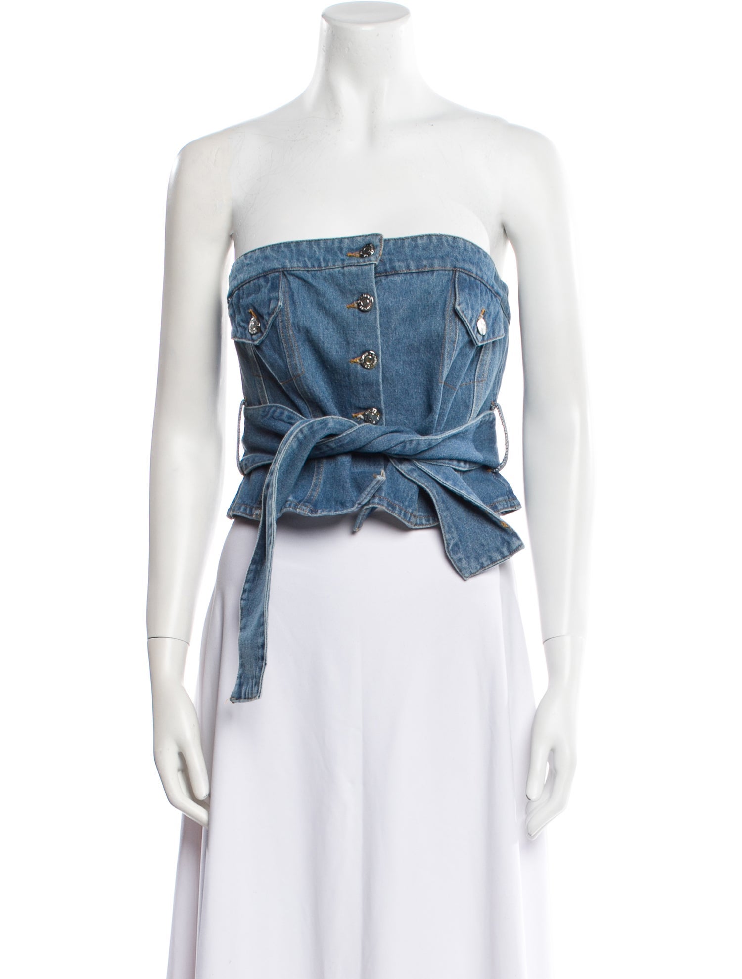 House of Sunny Strapless Crop Top