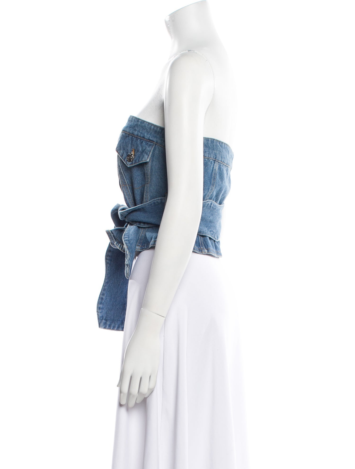 House of Sunny Strapless Crop Top