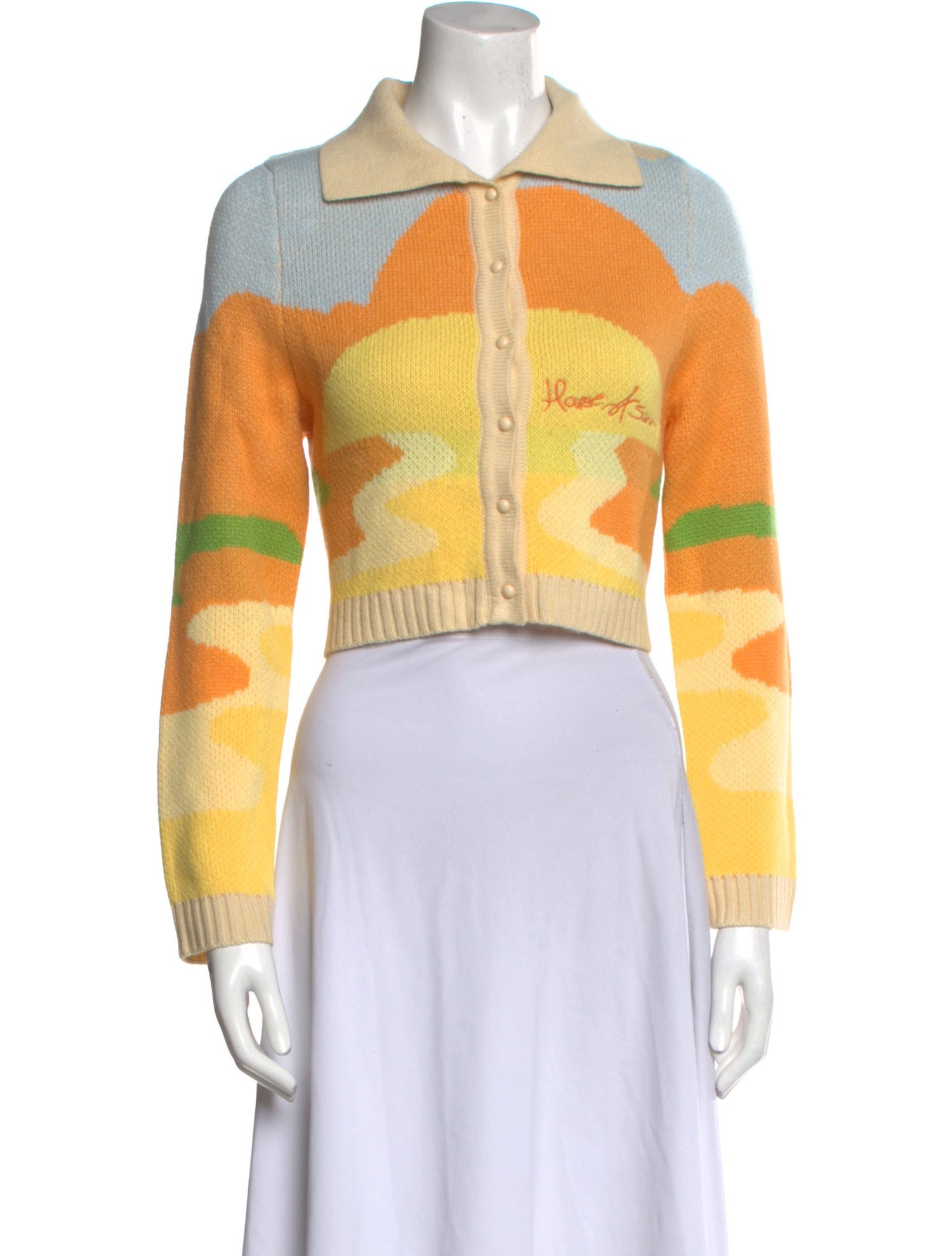 House of Sunny Printed Sweater w/ Tags