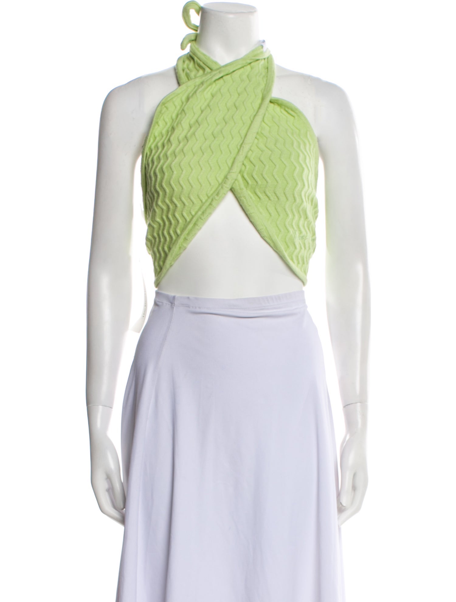 House of Sunny Halterneck Sleeveless Crop Top