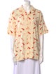 House of Sunny Printed Short Sleeve Button-Up Top
