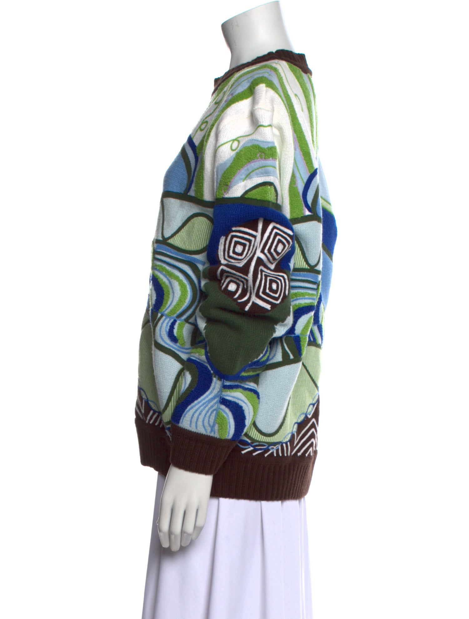 House of Sunny Printed Mock Neck Sweater