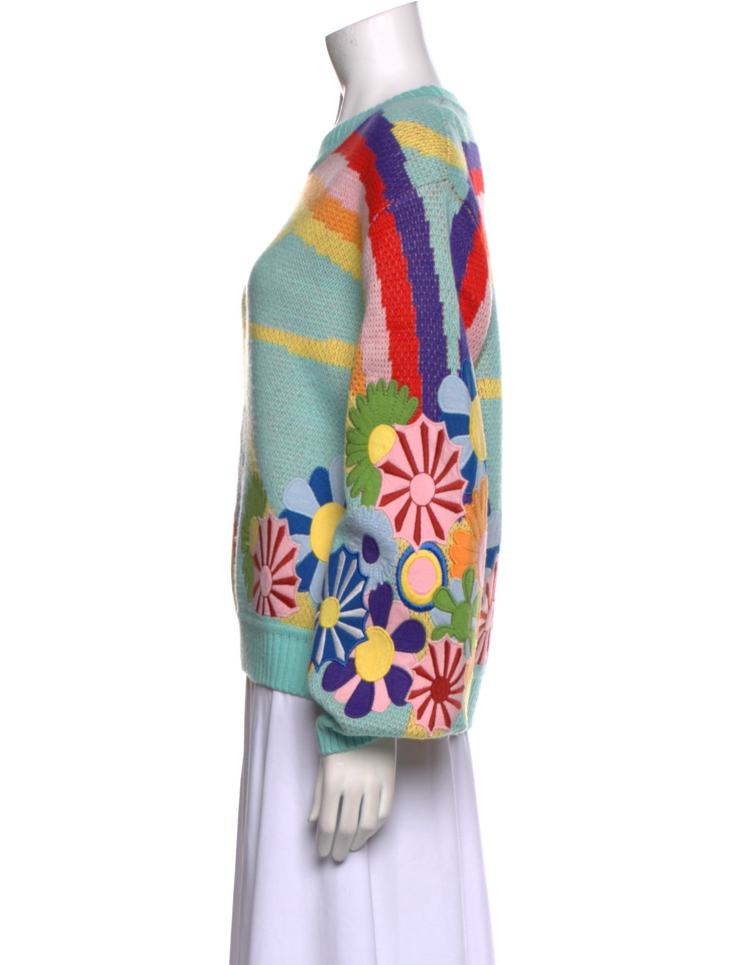 House of Sunny Printed Crew Neck Sweater