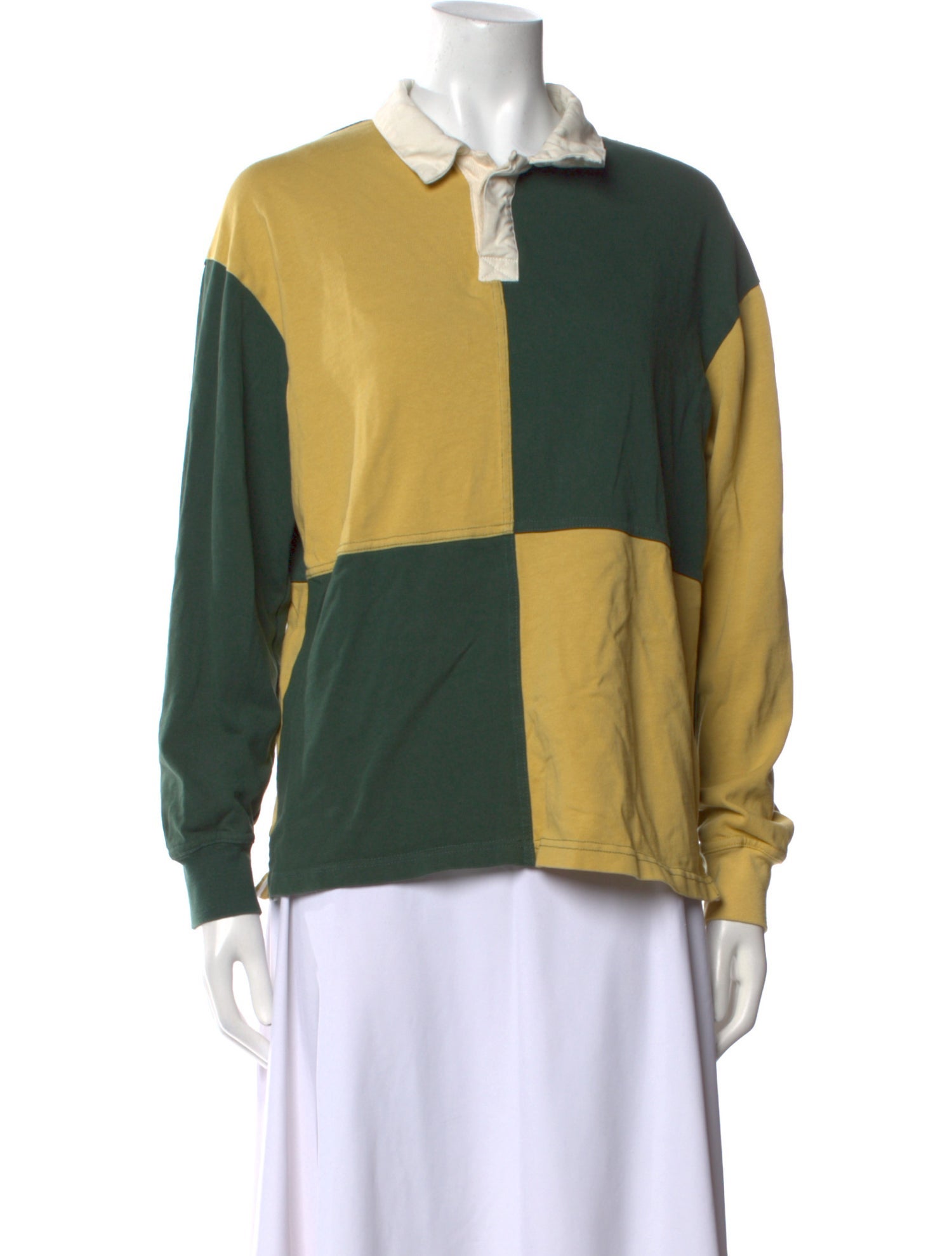 House of Sunny Colorblock Pattern Long Sleeve Sweatshirt