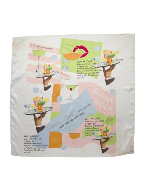 House of Sunny Silk Printed Scarf