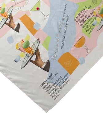 House of Sunny Silk Printed Scarf