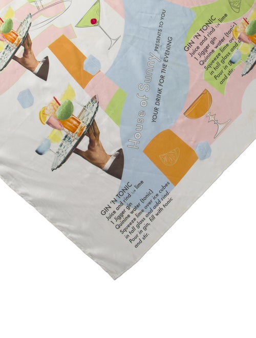 House of Sunny Silk Printed Scarf