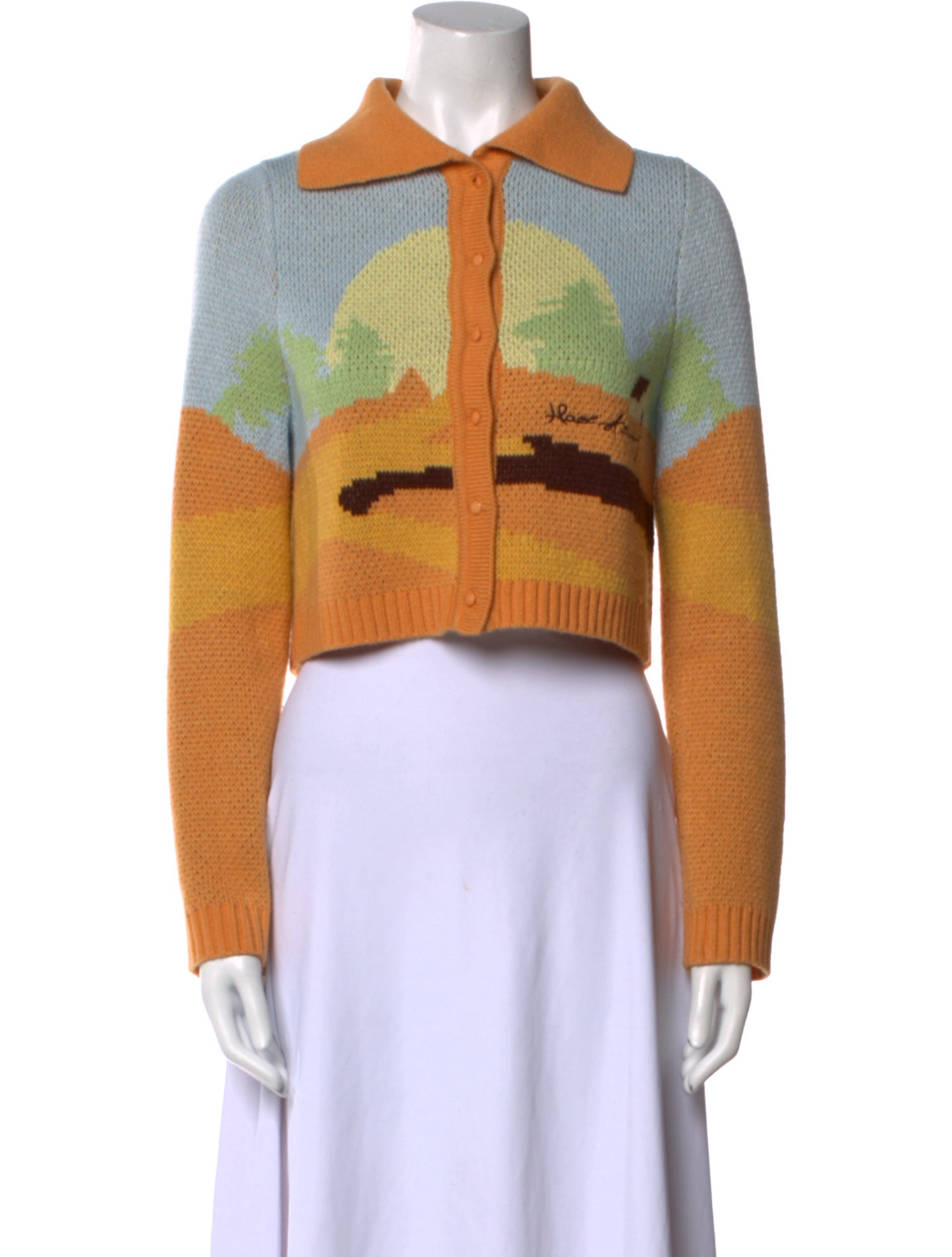 House of Sunny Printed Crew Neck Sweater