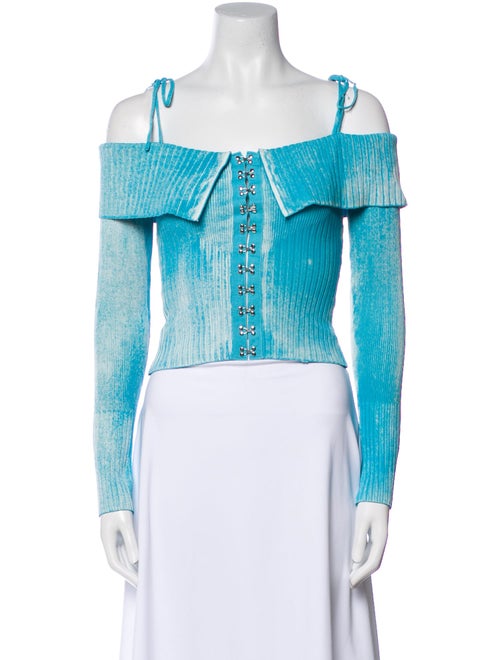 House of Sunny Striped Square Neckline Crop Top