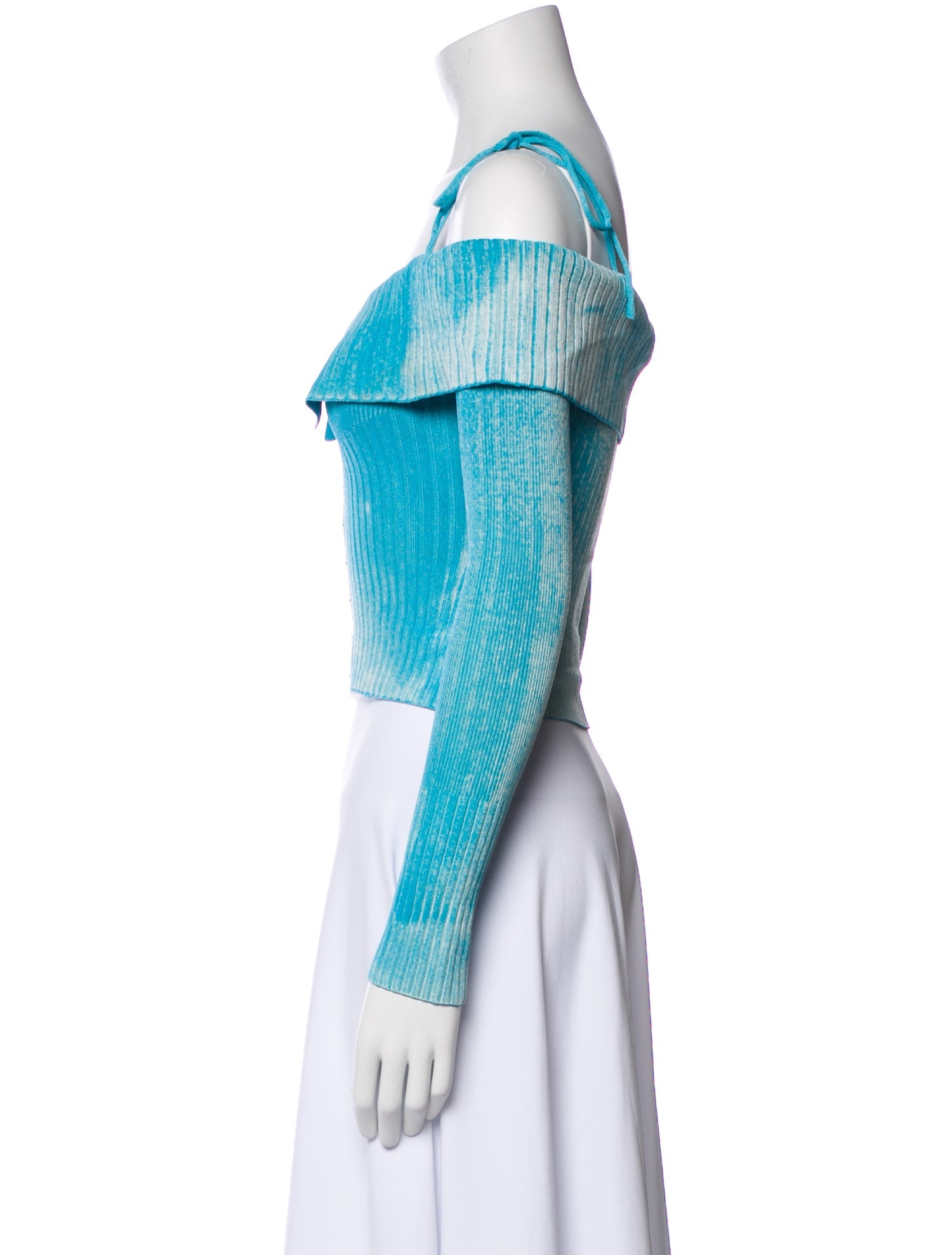 House of Sunny Striped Square Neckline Crop Top