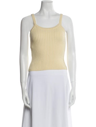 House of Sunny Square Neckline Sleeveless Crop Top