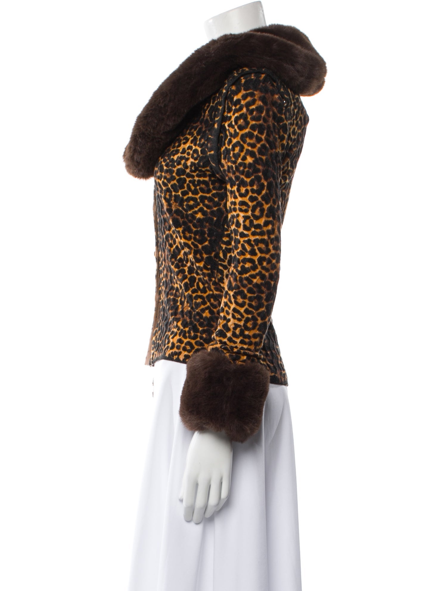 House of Sunny Animal Print Cowl Neck Sweater w/ Tags
