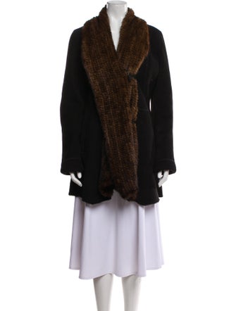 Hide Society Mink Colorblock Pattern Fur Jacket