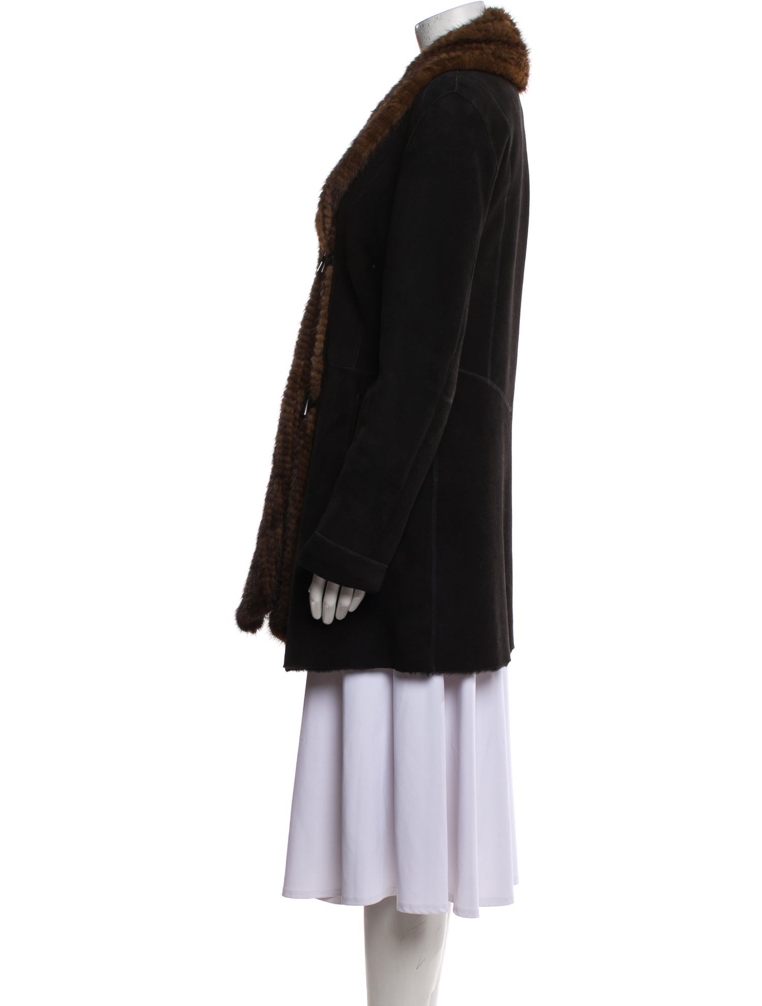 Hide Society Mink Colorblock Pattern Fur Jacket