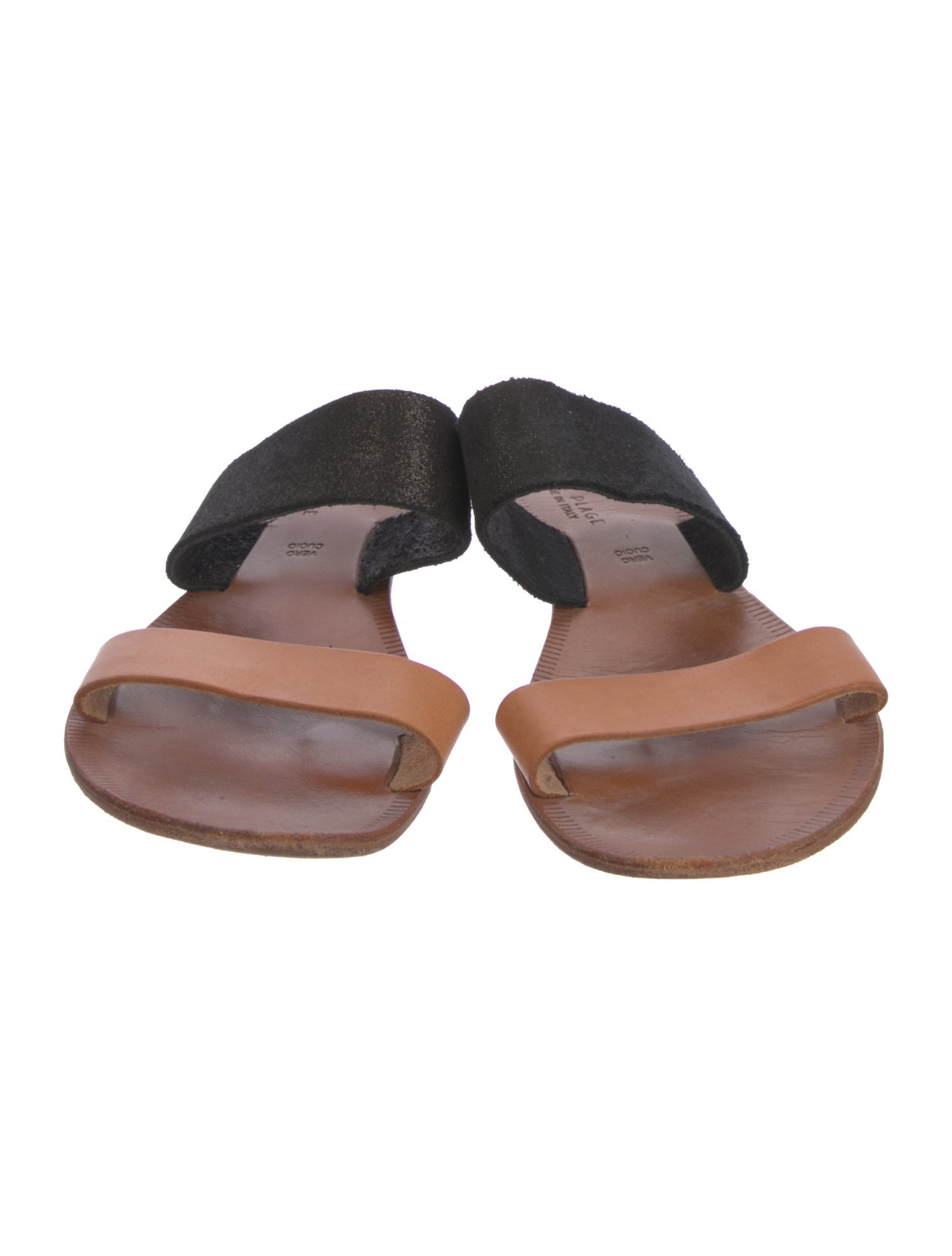 Joie A La Plage Leather Colorblock Pattern Slides