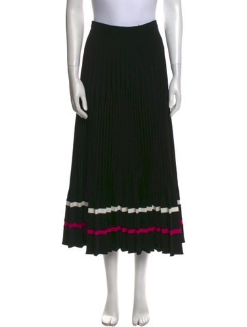 Julianna Bass Skirts Pleated Accents Midi Length Skirt XS