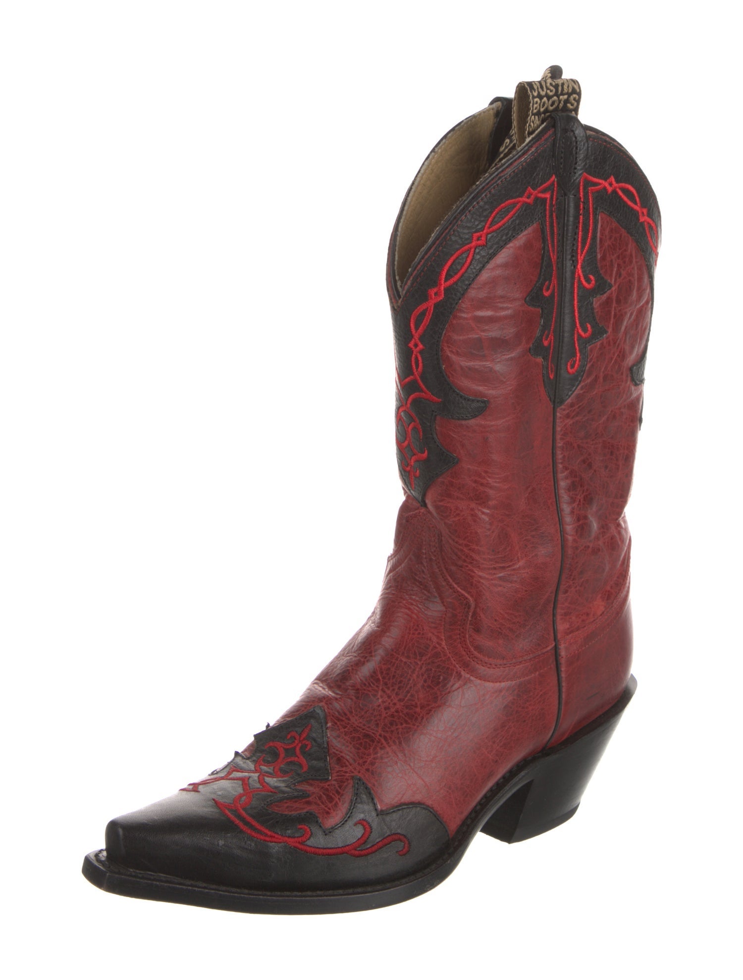 Justin Boots Leather Patterned Western Boots