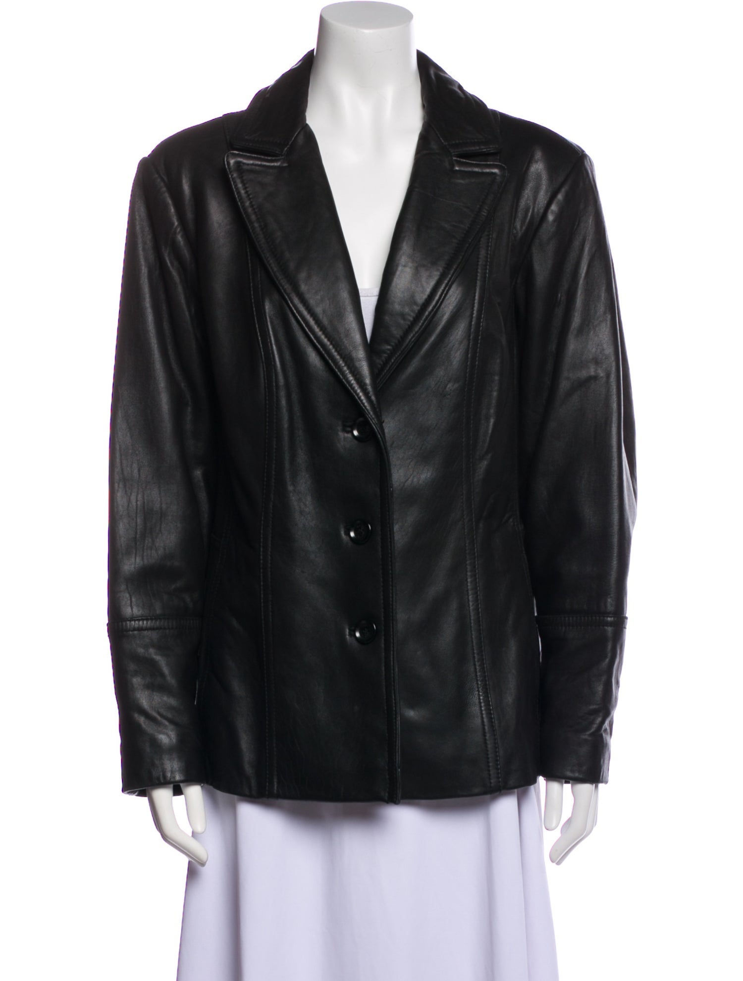 Jones New York Leather Coat