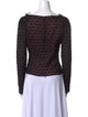 Kathryn Dianos Silk Lace Pattern Crop Top