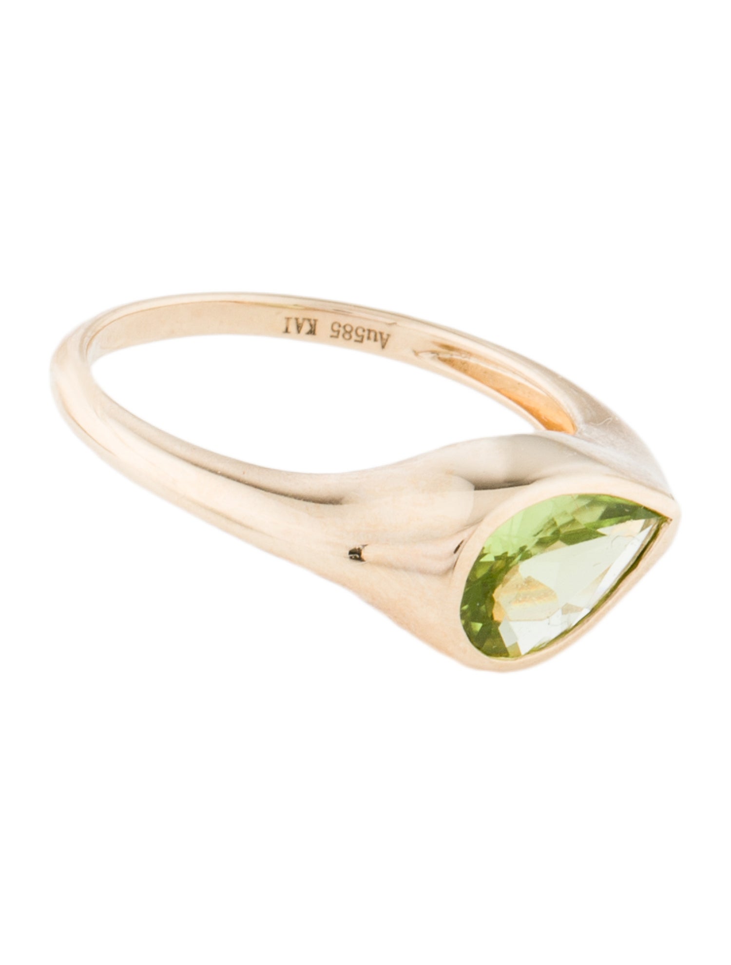 Kai 14K Peridot Signet Ring
