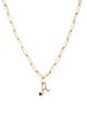Kai 14K Garnet Cursive Letter 'A ' Paperclip Chain Necklace