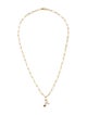 Kai 14K Garnet Cursive Letter 'A ' Paperclip Chain Necklace