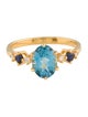 Kai 14K Topaz, Sapphire & Diamond Cocktail Ring