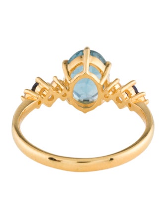 Kai 14K Topaz, Sapphire & Diamond Cocktail Ring