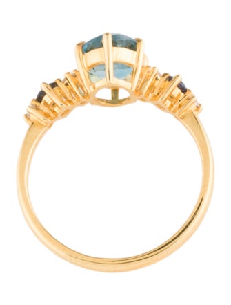 Kai 14K Topaz, Sapphire & Diamond Cocktail Ring