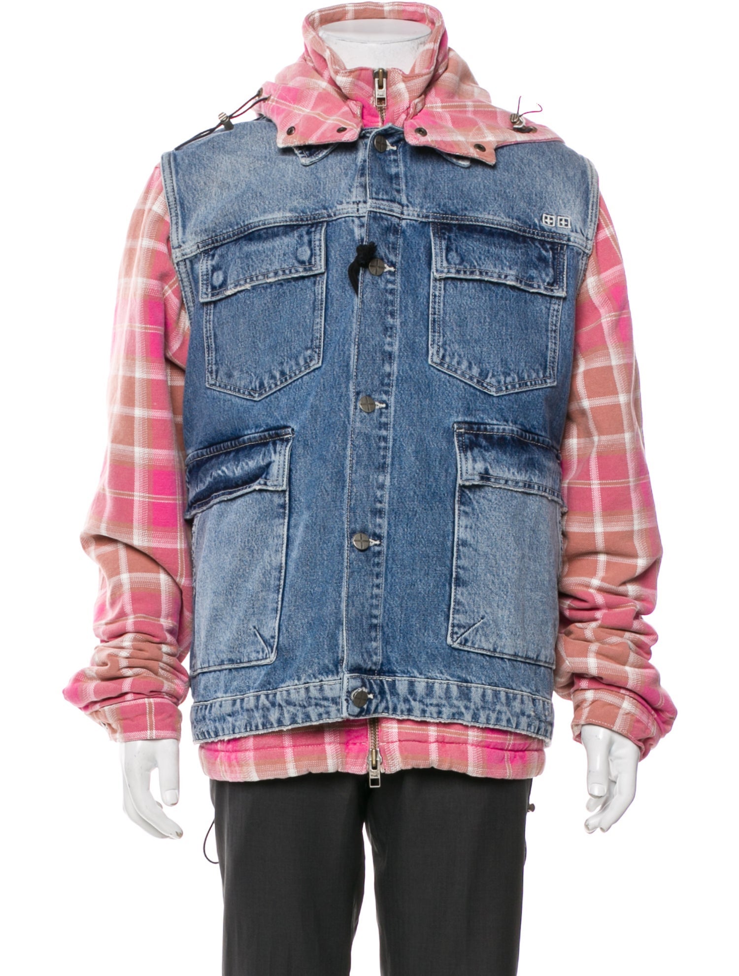 Kith x Ksubi Plaid Print Denim Jacket