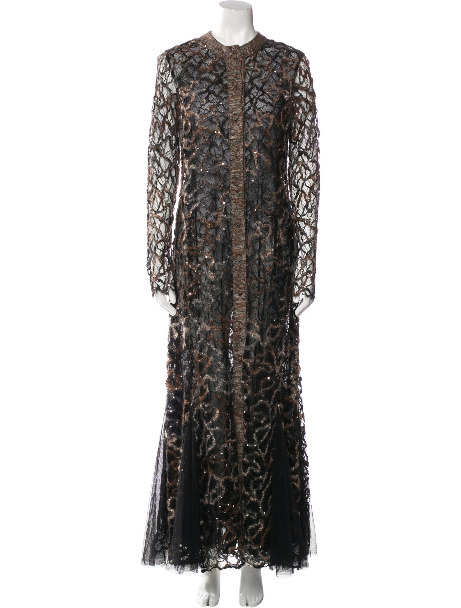 Laura Biagiotti Lace Pattern Long Dress