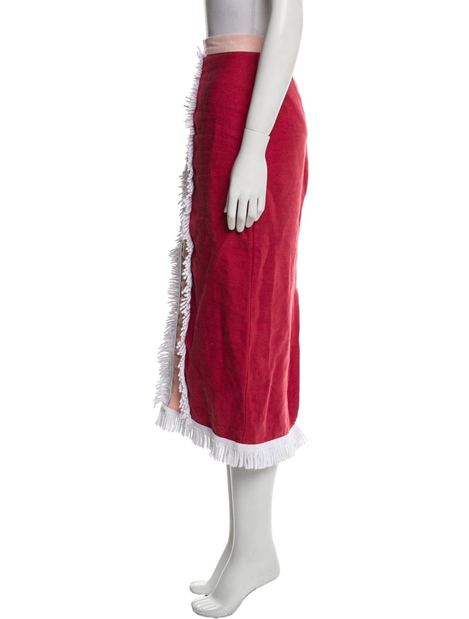 La Veste Colorblock Pattern Midi Length Skirt