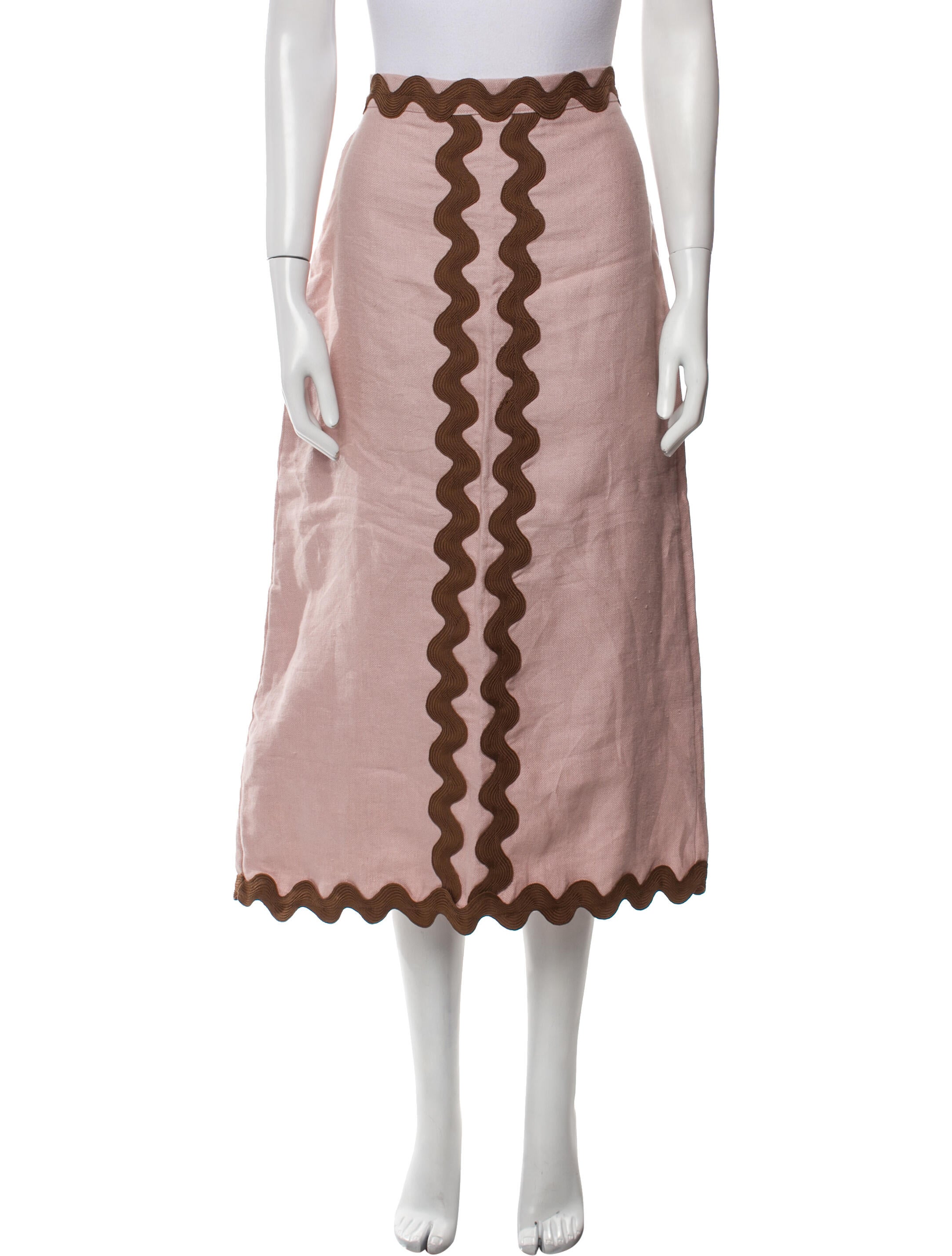 La Veste Linen Midi Length Skirt