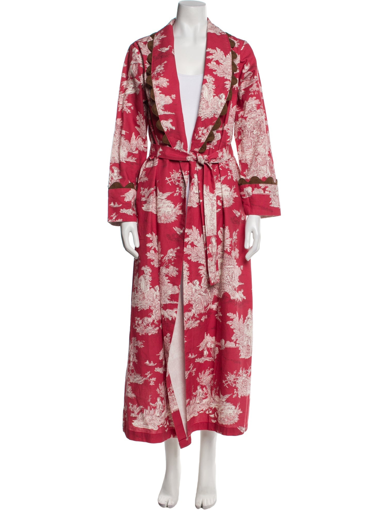 La Veste Floral Print Trench Coat