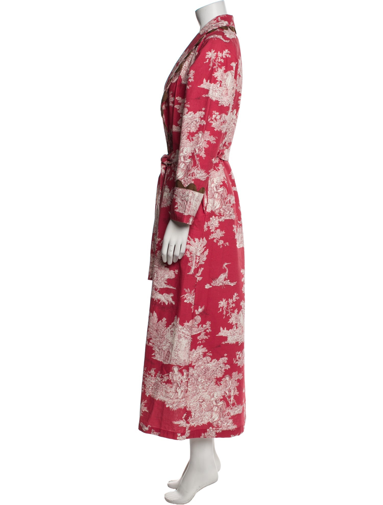 La Veste Floral Print Trench Coat