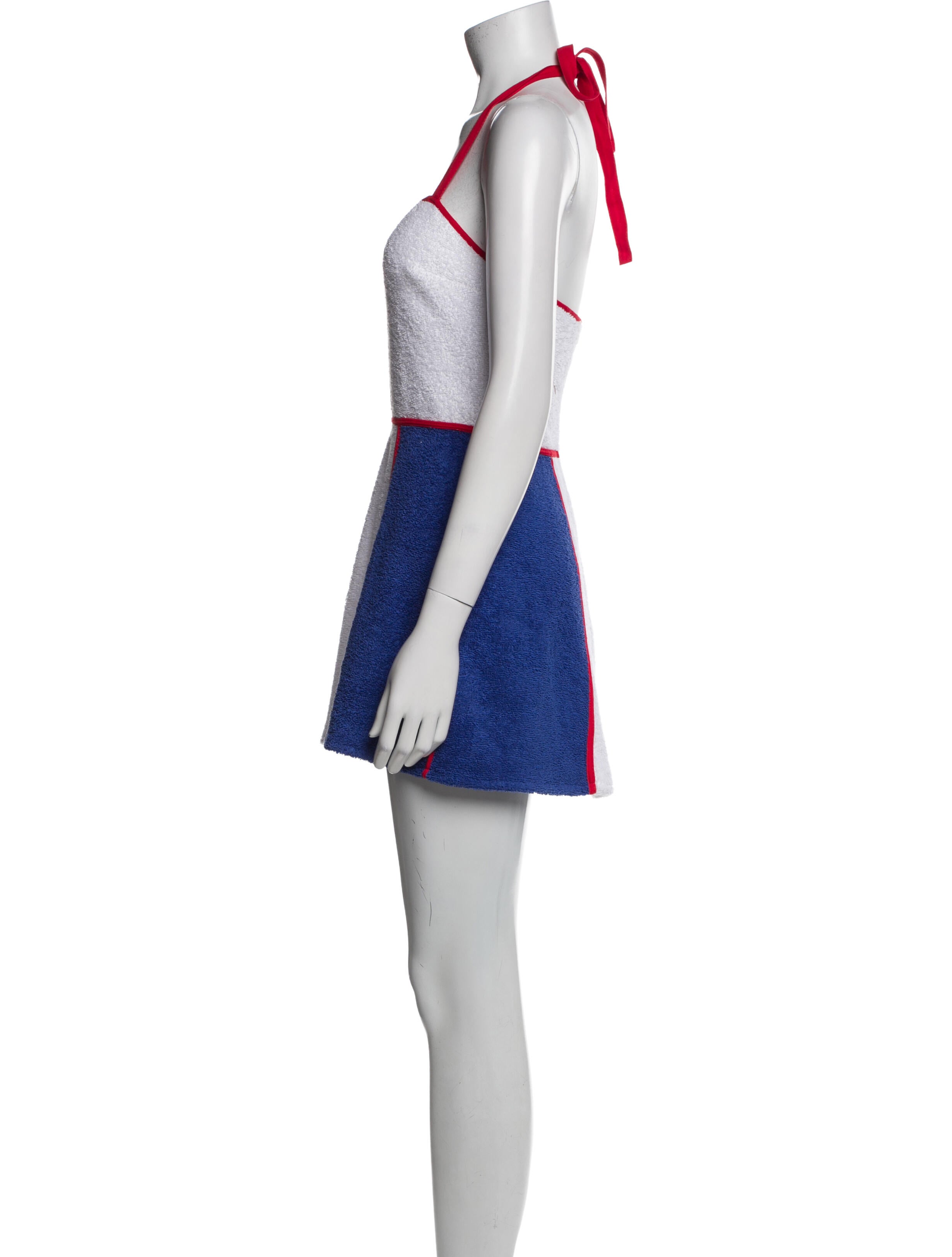 La Veste Colorblock Pattern Mini Dress