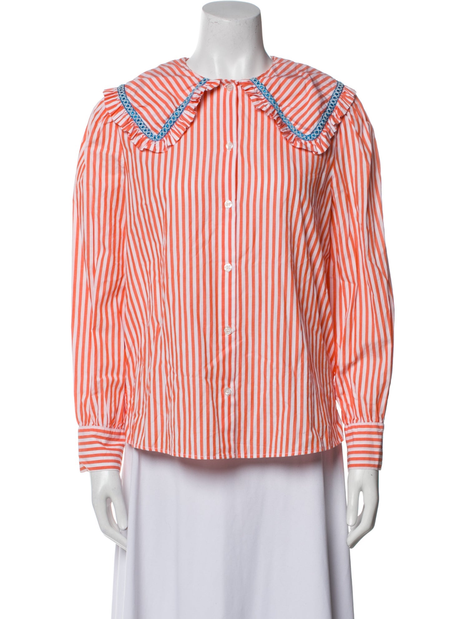 La Veste Striped Crew Neck Blouse