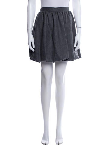 Pre-owned La Veste Wool Mini Skirt W/ Tags In Gray