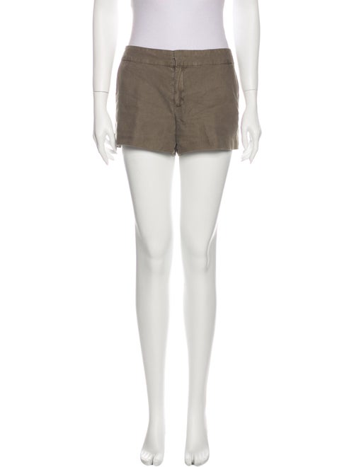 Michael Stars Linen Mini Shorts Green