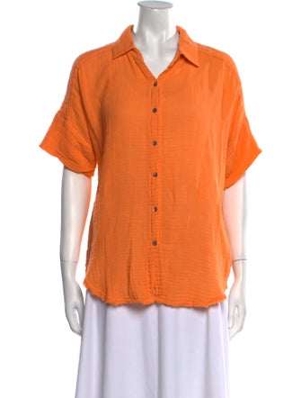 Michael Stars Short Sleeve Button-Up Top