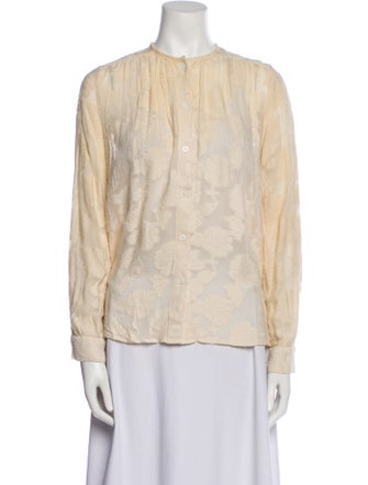 MILLE Floral Print Crew Neck Blouse