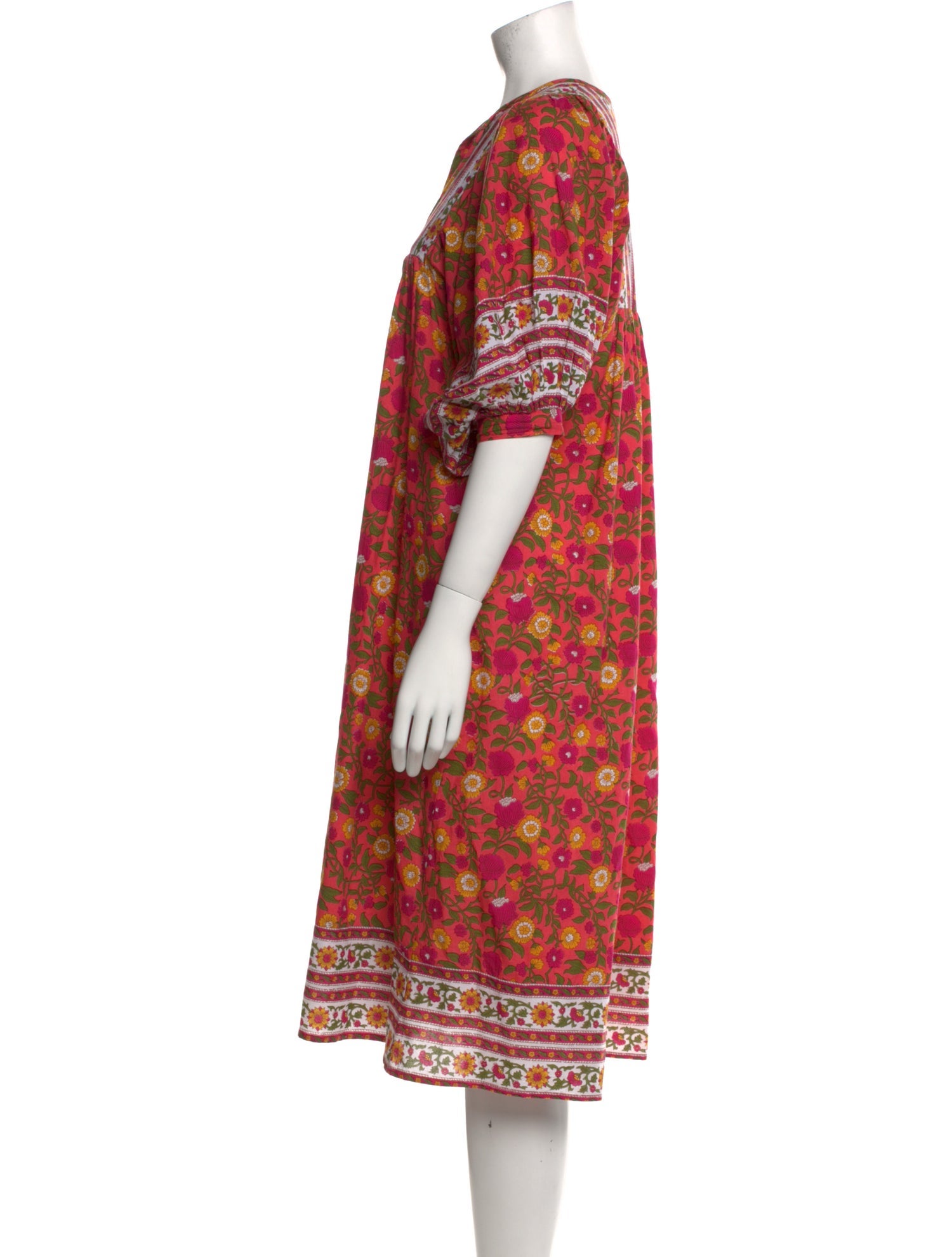 MILLE Floral Print Midi Length Dress
