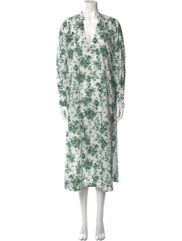 Mille Dresses Floral Print Midi Length Dress M